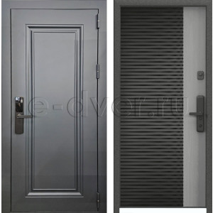 Одностворчатая дверь с порошковым напылением/МДФ отделкой и умным замком
