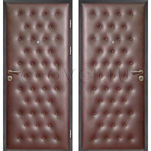 Классическая дверь с винилискожей цвет коричневый