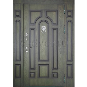 МДФ дверь с тремя створками открывания